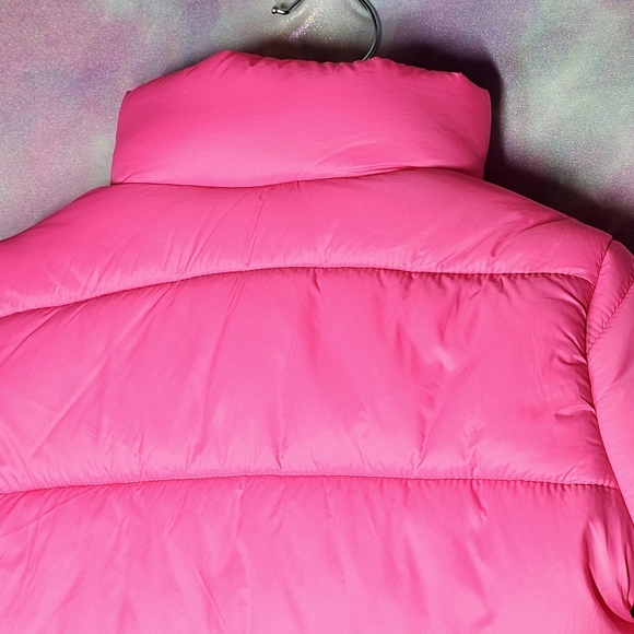 Joe Fresh Kids Neon Pink Puffer Jacket Size S/M 6 - Picture 9 of 11